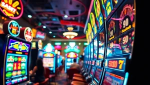 Menampilkan Istana777 Situs dengan mesin slot yang cerah dan pemain yang terlibat, menciptakan suasana permainan yang menarik.