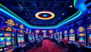 Experience the thrill of hoki138 pro with colorful slot games in a vibrant online casino atmosphere.