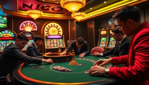 The hidden wiki 2026 showcases an exciting poker game at a glamorous casino, highlighting engaging gameplay and vibrant atmosphere.