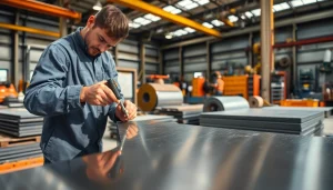 Experts in custom steel fabrication demonstrating precision and craftsmanship in a modern workshop.