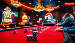 Players enjoying a thrilling game at the GO88 casino table with vibrant visuals.