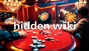 Engage with the hidden wiki official while placing bets at an upscale casino poker table.