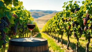 Taste fine wines in Sacramento Wineries amidst lush grapevines and rolling hills.