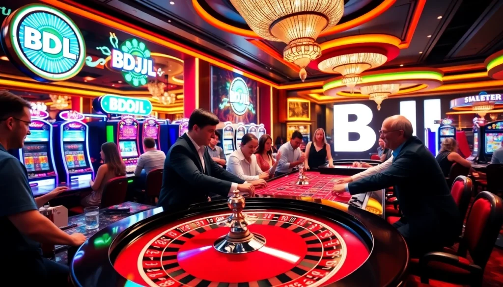 Players engaged in thrilling casino games, embodying the spirit of BDJL.
