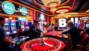 Players engaged in thrilling casino games, embodying the spirit of BDJL.