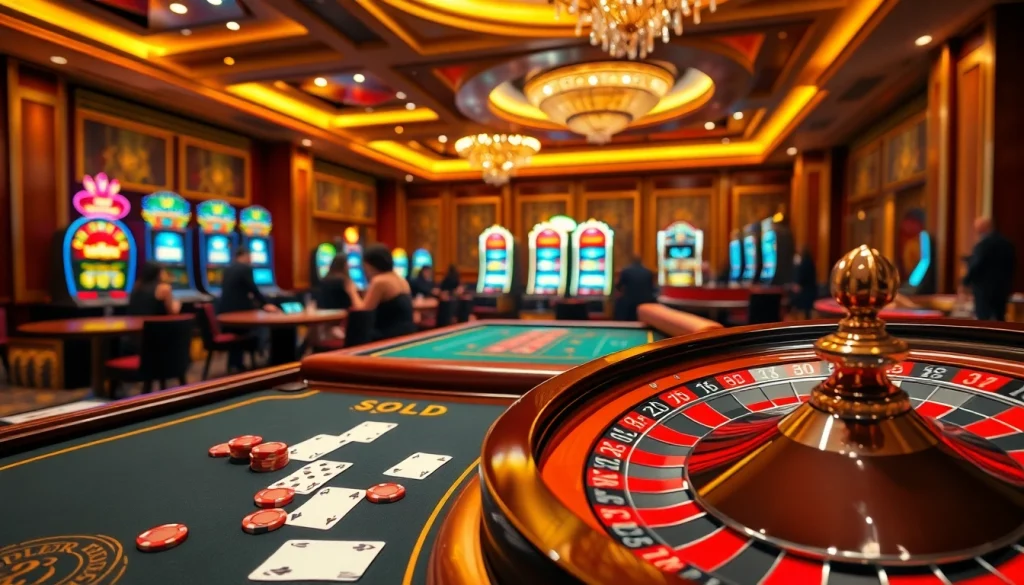 Trải nghiệm lối chơi đầy kịch tính tại 24kclub trong một casino sang trọng với bàn chơi sinh động và roulette.