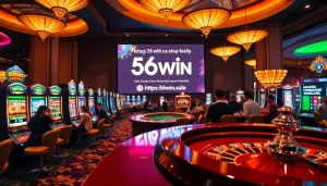 Experience thrilling gaming action at https://56win.sale/ with vibrant casino elements.