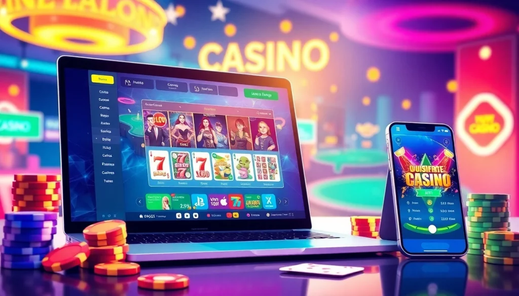 Interactive online gaming experience with kubetz.dev showcasing poker and slots in a vibrant digital casino setting.