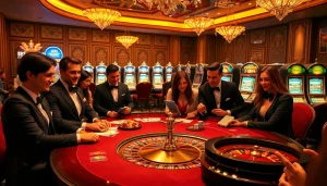 Experience the excitement of winning at the kjc website's luxury casino tables with vibrant chips and cards.