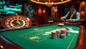 Engage in thrilling gameplay at 98win's luxurious casino tables with blackjack and roulette.