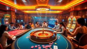 Experience XX88's thrilling online casino atmosphere with vibrant tables and interactive gameplay.