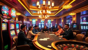 Experience the thrill of slot365 with vibrant slot machines and an engaging poker atmosphere.