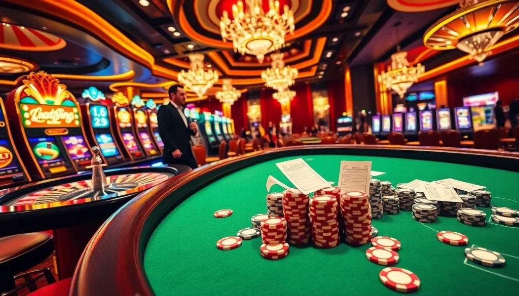 Experience the thrill of 98win bet at an exciting casino filled with vibrant tables and gaming action.