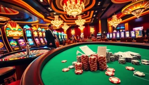 Experience the thrill of 98win bet at an exciting casino filled with vibrant tables and gaming action.