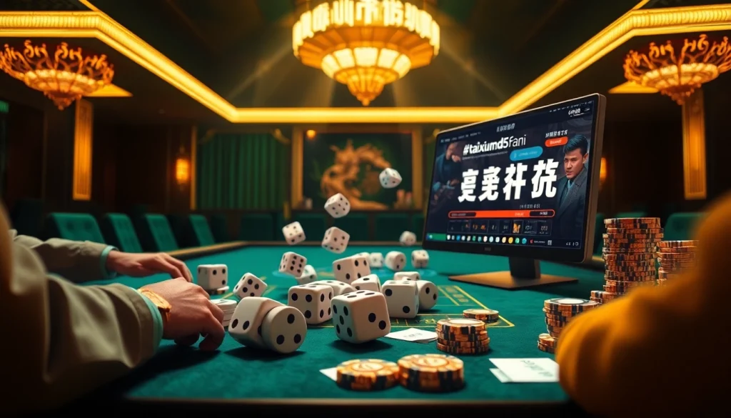 Experience the thrill of online gambling at https://taixiumd5.fan/ with dynamic dice action and vibrant casino atmosphere.