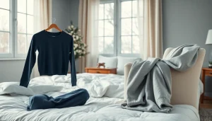 冬のリカバリーウェア: 居心地の良い寝室で紹介される TENTIAL BAKUNE Warm、VENEX Comfort Heat、AOKI Recovery Care Plus。