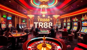 Engage with TR88 gaming excitement at luxurious casino tables and vibrant slot machines.